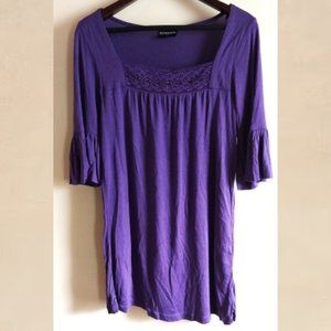 Soaked In Luxury Purple Princess Tunic Top Chic Boho Whimsigoth Classic NWOT